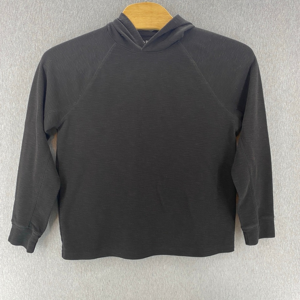 Apt 9 Mens Unisex Minimalist Hoodie Mens Large Black Raglan Long Sleeve Pullover